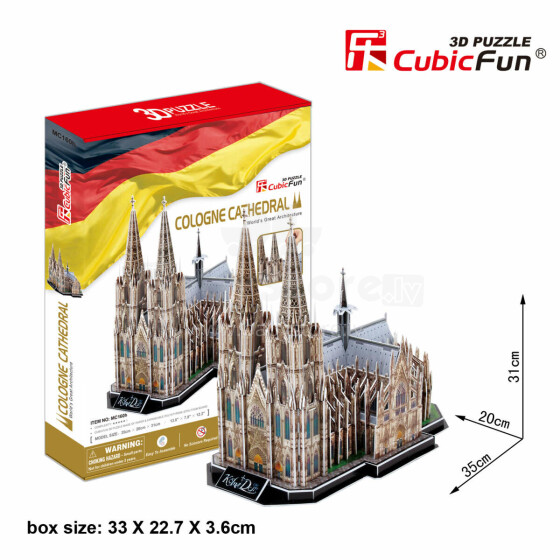 CubicFun 3D dėlionė Kelno katedra