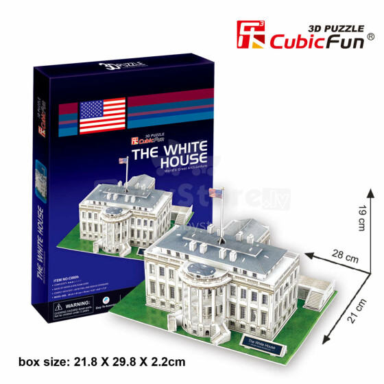 CubicFun 3D dėlionė Baltieji rūmai, JAV