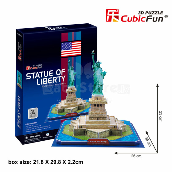 CubicFun 3D puzle Brīvības statuja