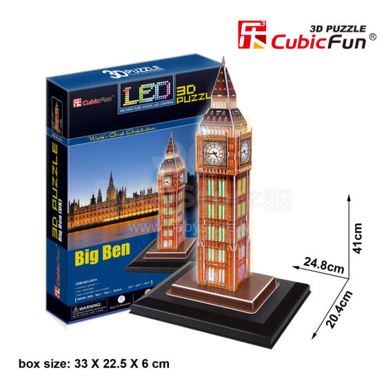 CubicFun LED 3D puzle Big Ben