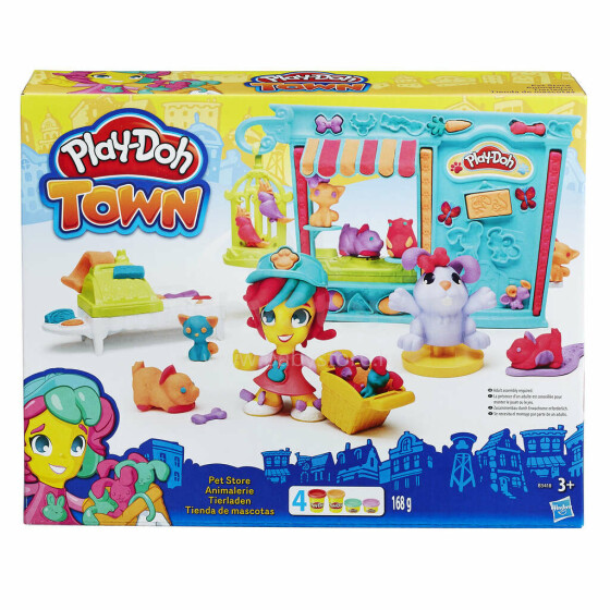 „Play-Doh TOWN“ zoologijos sodo parduotuvės komplektas