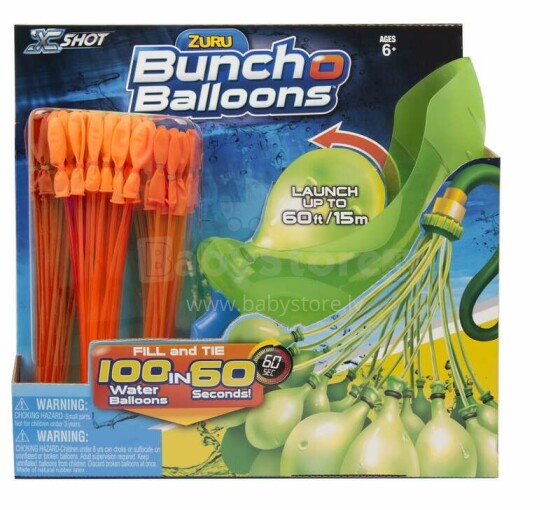 „ZURU Bunch O Balloons“ vandens balionų rinkinys su paleidimo įtaisu