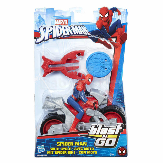 HASBRO Žmogus-voras su keturračiu motociklu