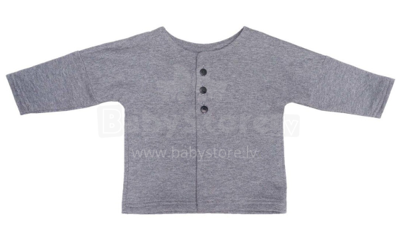 Wooly Organic Jackets Art.12545 Grey  Детская кофточка с длинным рукавом из чистого хлопка