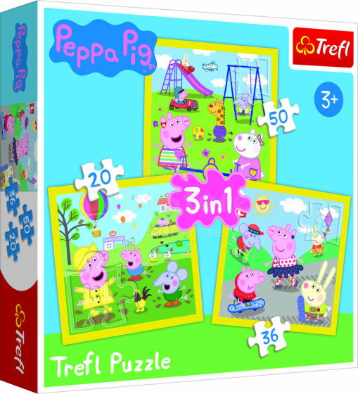 TREFL galvosūkių rinkinys „3 in 1“ Peppa Pig