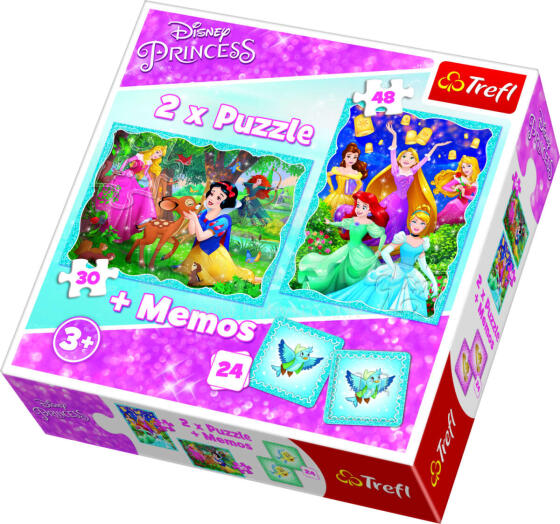 TREFL Pužļu komplekts 30+48 un Memo 24 "Princeses"