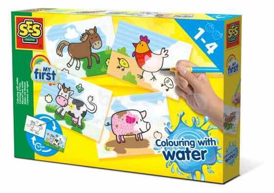 SES Krāsošana ar ūdeni - Lauksaimniecības dzīvnieki Art.14455
