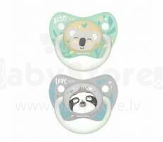 CANPOL BABIES set of orthodontic silicone soothers Exotic Animals 6-18m, 2psc., 23/921_grey