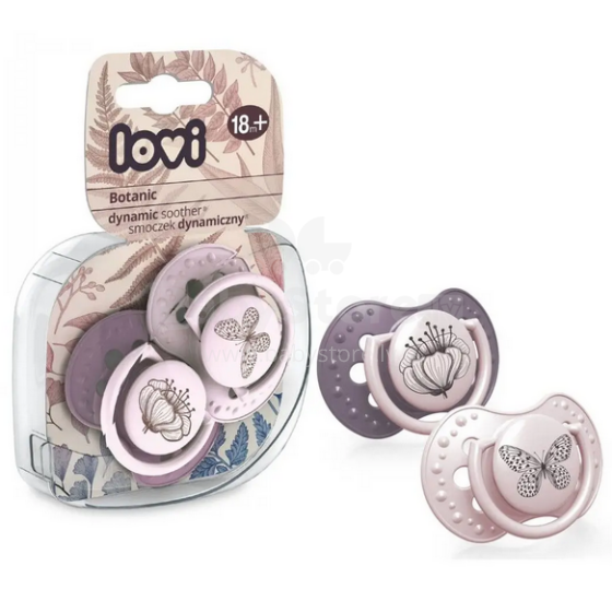 LOVI silicone dynamic soother Botanic 18m+, girl 2 pcs, 22/875girl