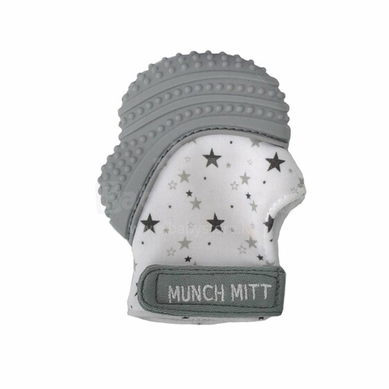 MUNCH BABY teething mitten Mint Grey Stars MM08GS