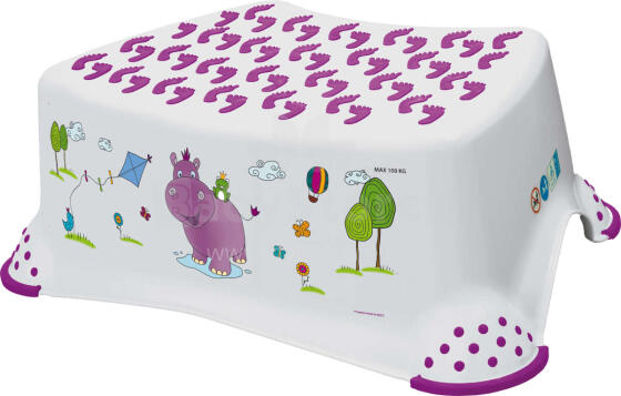 KEEEPER Step stool "Hippo" white 8642