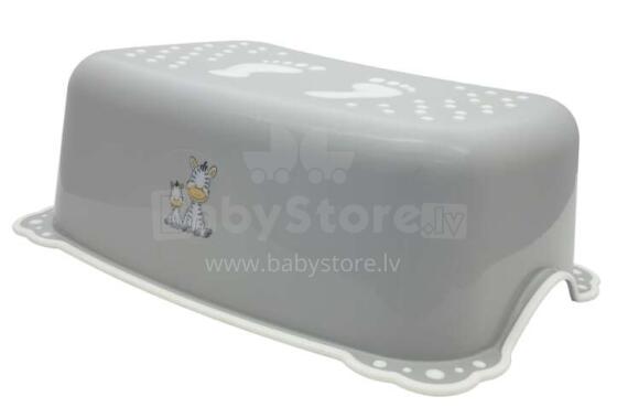 MALTEX step up stool with antislip rubber Grey/White Zebra 6913