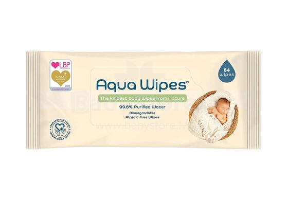 AQUA WIPES mitrās salvetes 64 gab. AQW64F