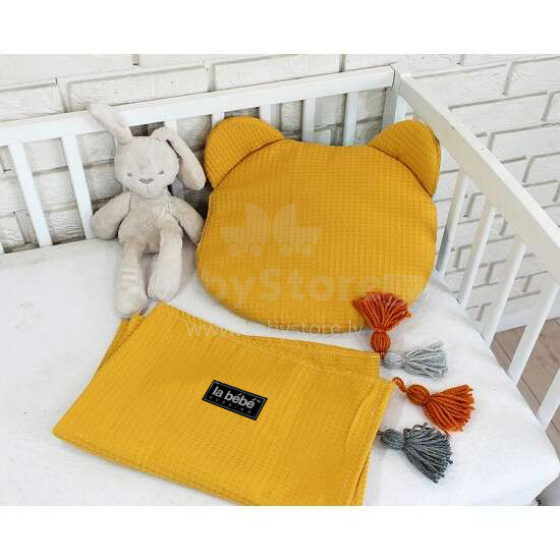 La bebe™ Waffle Set Art.126548 Yellow 100x75 cm