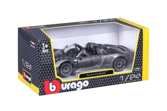 BBURAGO automašīna 1/24 Porsche 918 Spyder, 18-21076