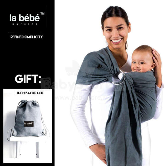 La bebe™  Nursing Sling Satin Art.127260 Grey