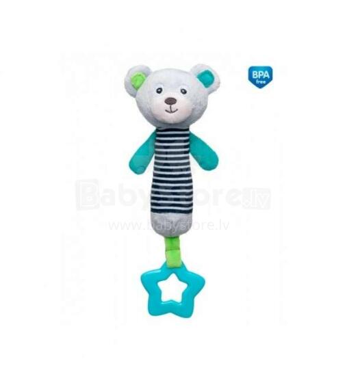 Plīša rotaļlieta ar pīkstuli BEARS Canpol 68/055 grey