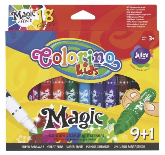 COLORINO krāsu mainoši marķieri 9+1 krāsa, 34630PTR
