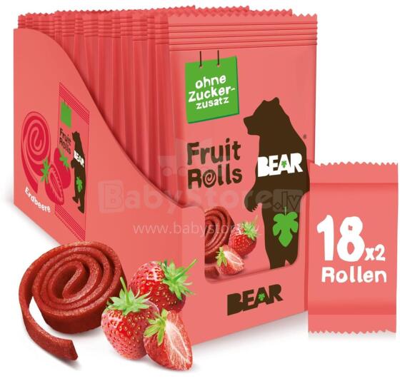Bear Fruit Rolls  Art.127908 Fruit rolls with strawberry flavor, 20 g