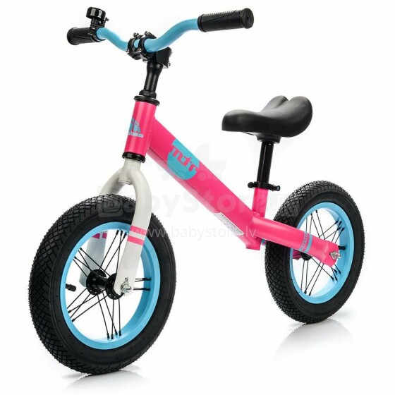 Meteor® Balance Bike Art.	22532 Pink  Детский велосипед - бегунок с металлической рамой и с надувными колесами 12''
