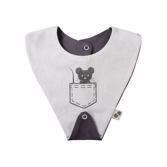 Nordbaby Soother Bib Renee Art.237388 Foggy grey