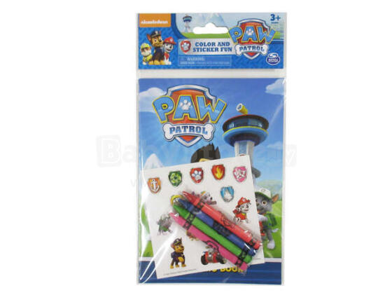 PAW PATROL krāsu & uzlīmju komplekts, 6027088