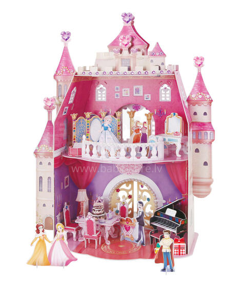 CUBICFUN 3D Puzle - Princeses dzimšanas dienas māja