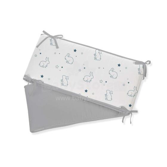 NordBaby Cot Bumper Art.129823 Grey/Navy Print