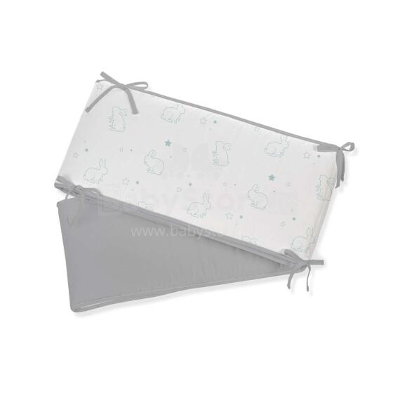 NordBaby Cot Bumper Art.129825 Grey/Blue Haze Print
