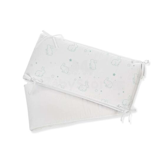 NordBaby Cot Bumper Art.129826 White/Blue Haze Print