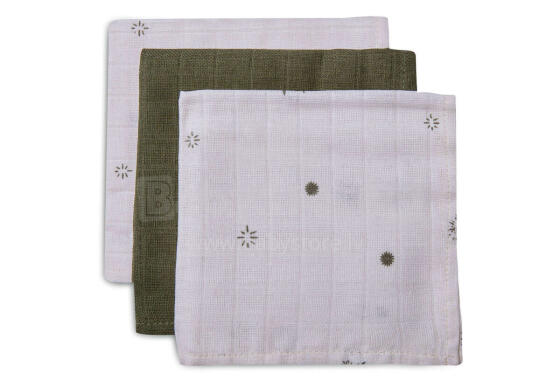 Jollein Muslin Mouth Cloth Stargaze Leaf Green Art.537-848-66091