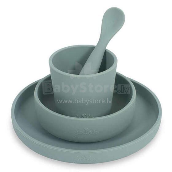 Jollein Dinner Set Silicone Ash Green Art.705-007-00095