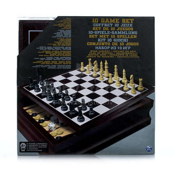 CARDINAL GAMES  ģimenes 10 spēļu komplekts koka kastē, 6033153
