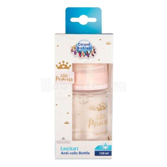 Canpol babies plata kakla antikoliku pudelīte Anti-colic  120ml PP Easy Start ROYAL BABY 35/233_pin