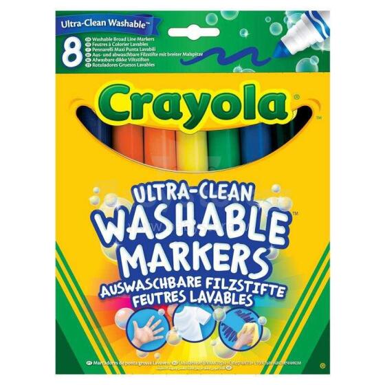 CRAYOLA 8 krāsu nomazgājami flomasteri