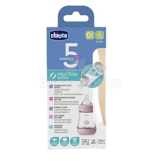 CHICCO Perfect 5 Pudele 150ml, Rozā