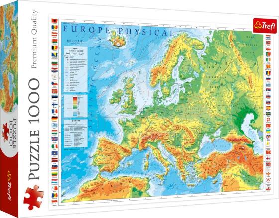 TREFL Puzle 1000 Eiropas karte