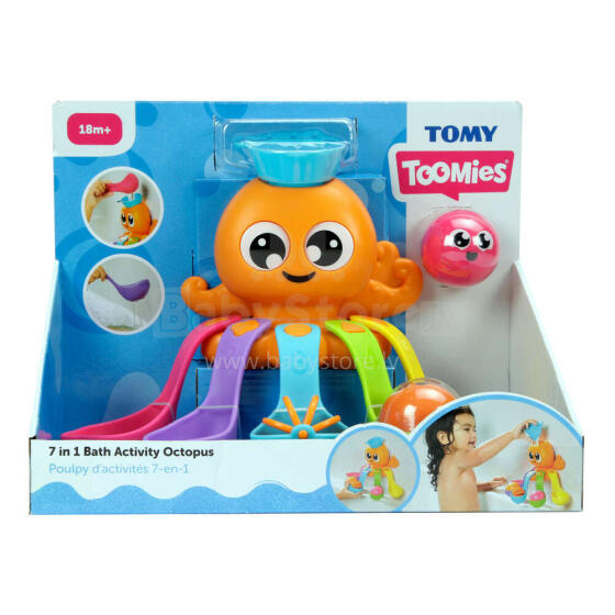 TOMY  vannas rotaļlieta 7in1 Octopus, E73104