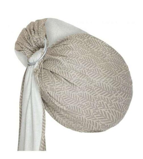 Lakats-slings  HUG ME beige leaves WOMAR CHK-033
