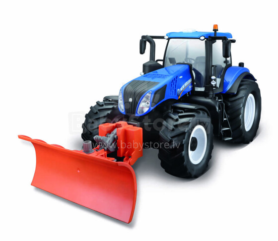 MAISTO TECH automašīnas modelis New Holland Tractor with snow plow, 82303