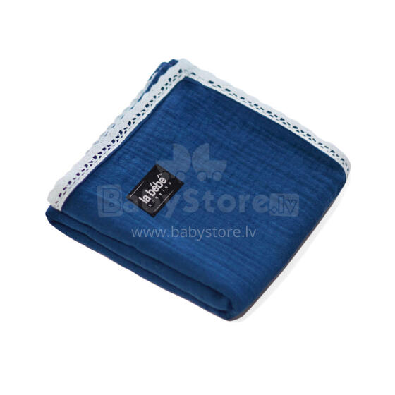 La bebe™ Muslin Blanket Art.132865 Blue