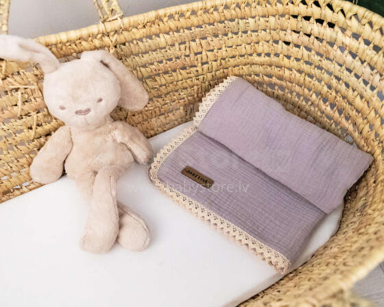 Baby Love Muslin Blanket Art.132869 Grey