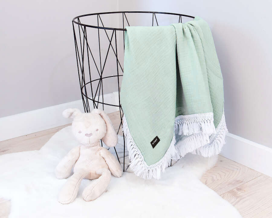 La bebe™ Muslin Blanket Art.132917 Mint