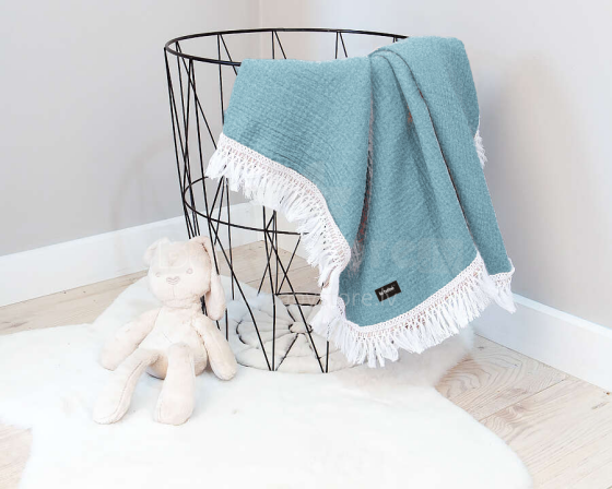 La bebe™ Muslin Blanket Art.132920 Blue