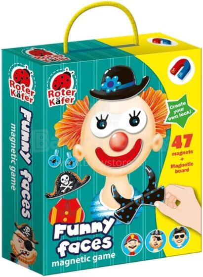 Roter Käfer Magnetic Game Funny Faces Art.133353
