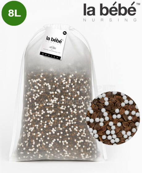 La Bebe™ Light Refill 8 L Art.133591 Filling for poufs and bean bags (DIY)  — mixture of polystyrene beads and buckwheat hulls