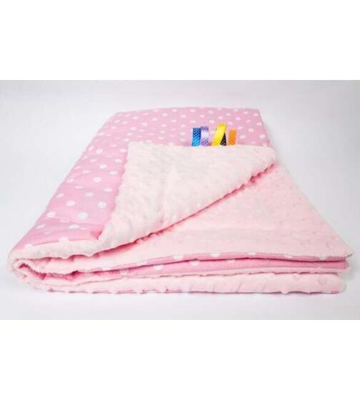 Sedziņa divpusēja MINKY Dots pink 75х100 cm