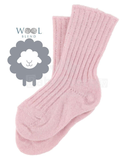 La bebe™ Wool Angora Blush Rose Art.134226 Bērnu vilnas zeķītes/zekes