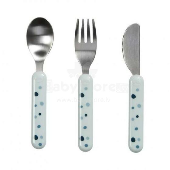 Done by Deer Cutlery Set Art.236824 Dots Blue (3 pcs.)