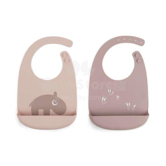 Done by Deer Silicone bib 2-pack Ozzo Powder